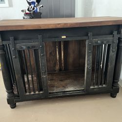Modern Wood Table Top Indoor Dog Crate