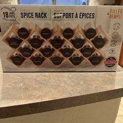 NEW IN BOX Bamboo Spice Rack