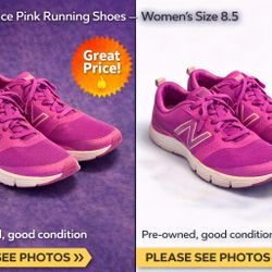 New Balance Pink Running Shoes – Women’s Size 8.5  Detailed Description: Step out in comfort and color with these New Balance running shoes in a vibra