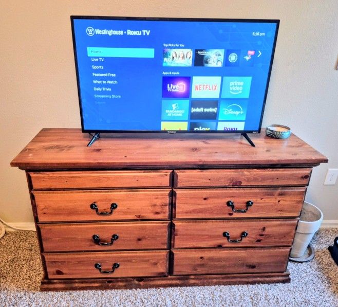 42 Inch 4K TV And Dresser