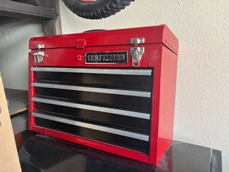 Craftsman 4-Drawer Metal Tool Chest – Red & Black – Great Condition