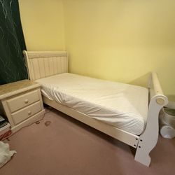 Twin Bed And Nightstand 