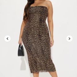 Leopard Print Dress 1X