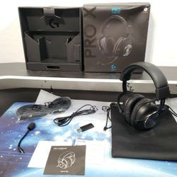 New Logitech G PRO X Wireless Lightspeed Gaming Headset Gen 1: Blue VO!CE Mic Filter Tech, 50 mm PRO-G Drivers, and DTS Headphone:X 2.0 Surround Sound