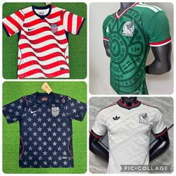 Soccer jerseys jersey 3x100$ 2 x 80$ 1 x 45$ Mexico and USA home and away local visitante Mundial 2026 World Cup USA Soccer jersey usa  🇺🇸 and Mexic