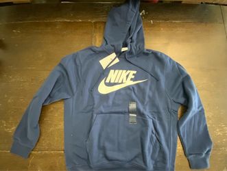 Nike Big Logo Pullover Hoodie Navy Blue Men’s Large
