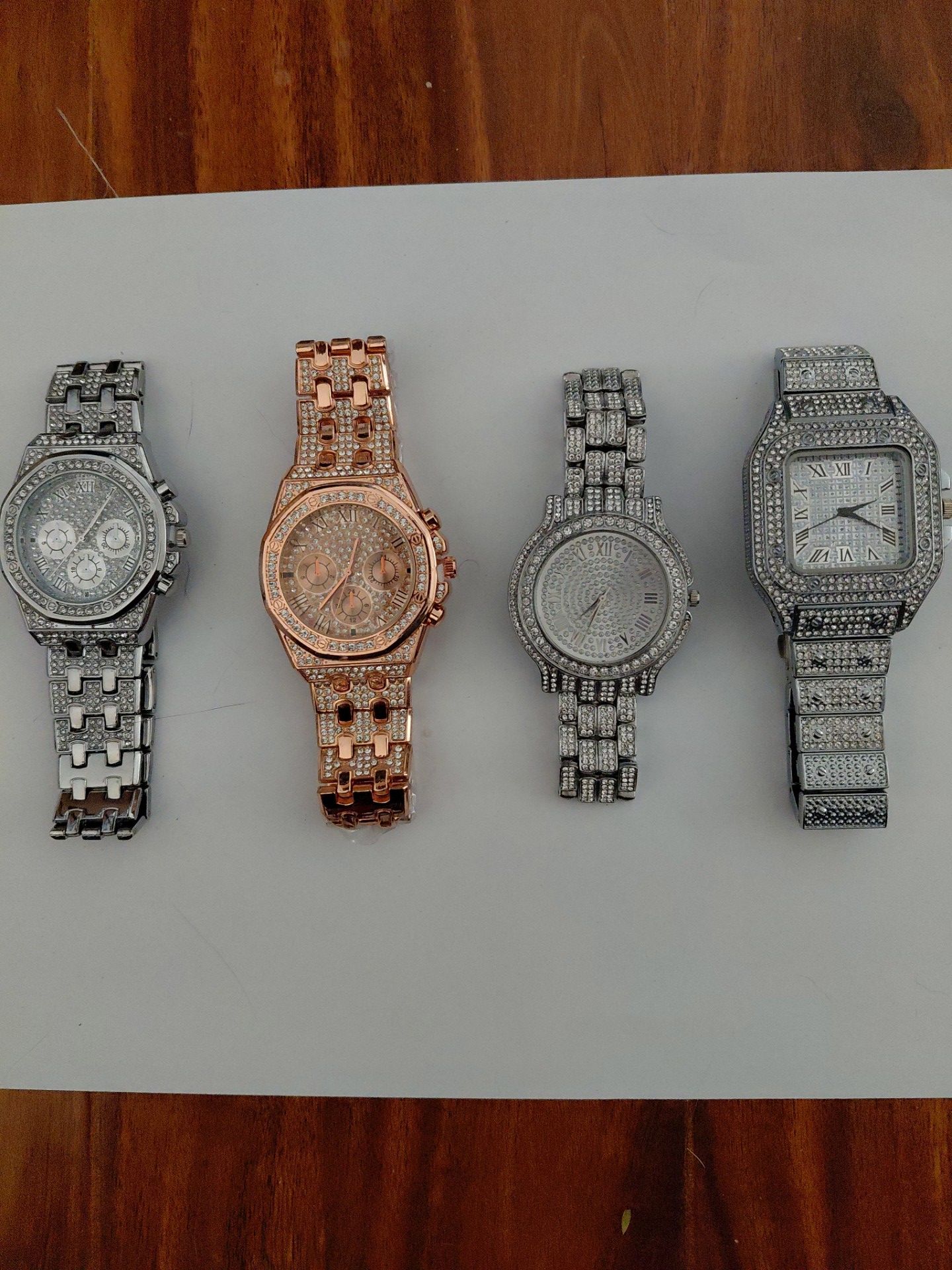 💰💸MONEY MAKER NEW *4* WELL MADE BLINGED WATCHES