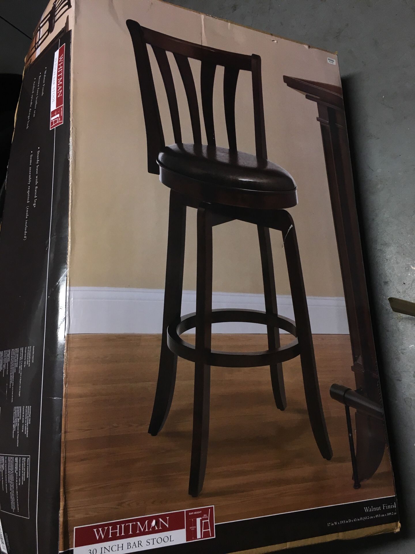 Whitman 30 inch bar stool (NIB)