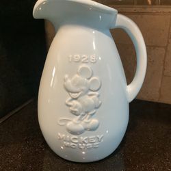 Mickey Mouse M. Mouse Dinnerware Collection Pitcher Disney Ltd. Ed.  1928 Blue READ