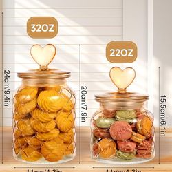 2Heart Candy & Cookie Jars with Lids