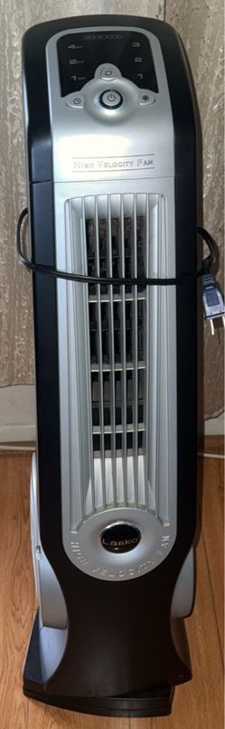 Lasko High Velocity Tower Fan – 3 Speeds + Timer
