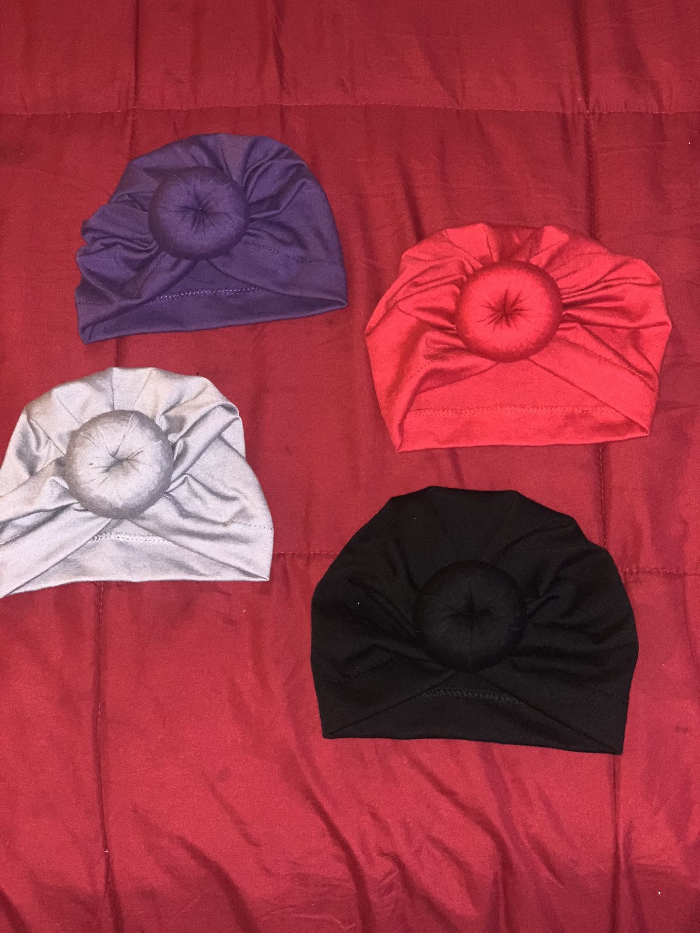 Baby Turban Hats With Bun Knot