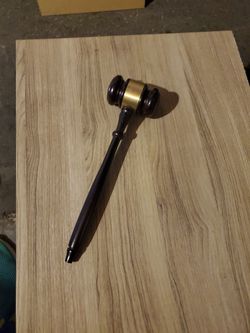 Gavel Judge Woden Gold Lawyer Law