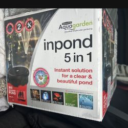 Pennington Aquagarden, Inpond 5 in 1 Pond & Water Pump, Filter, UV Clarifier, LED Spotlight and Fountain 