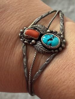 Vintage Navajo Cuff Turquoise Bracelet