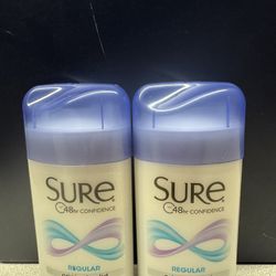 Sure Regular Original Solid Antiperspirant Deodorant 1.7 oz – Lot of 2 – New