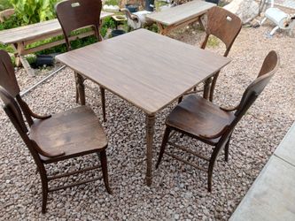 Table Chair 4 Vintage wood good