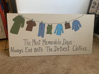 Laundry Room Decor / Wood Sign 