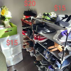 $15 Each Plastic Shoe Rack $20 Each Wood Or Metal Shoe Rack Or Folding Side Table