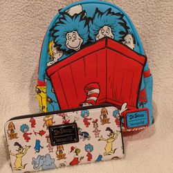 Dr Seuss's Thing 1&2 Loungefly Mini Backpack And Wallet