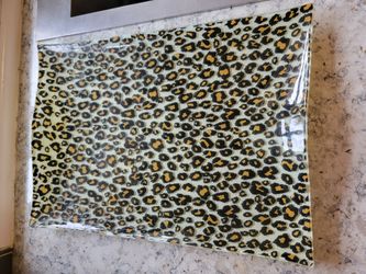 Leopard Cheetah Glass Tray