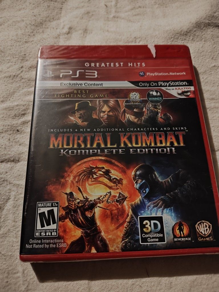 Mortal Kombat Komplete Edition (Greatest Hits) OOP PS3 BRAND NEW PLAYSTATION 3
