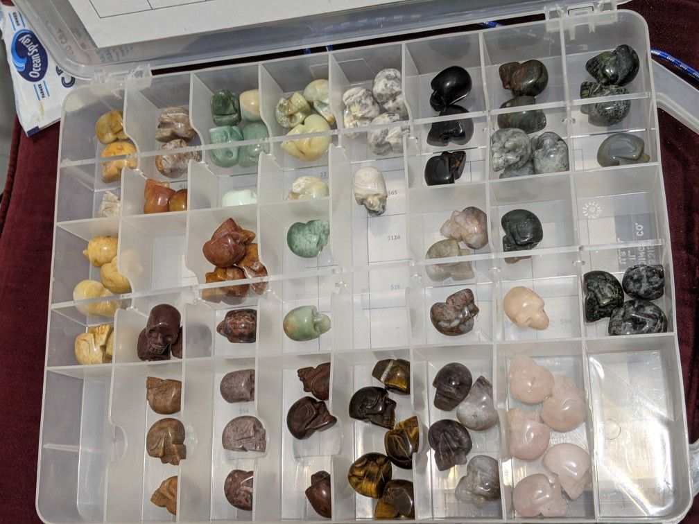 Jasper, Agate, Amethyst, Oh My! Hand Carved Skulls