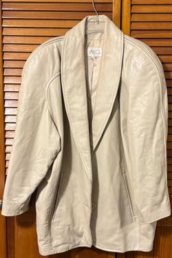 Vintage Leather Jacket Color cream Band VAKKO