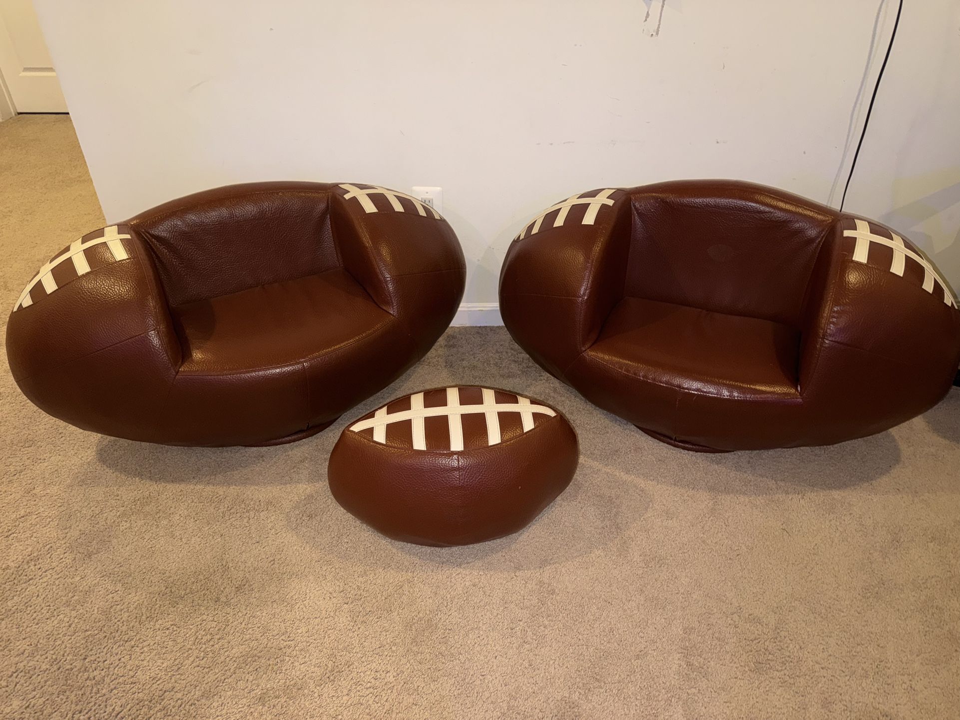 Like New Kids Football Chairs and Stool