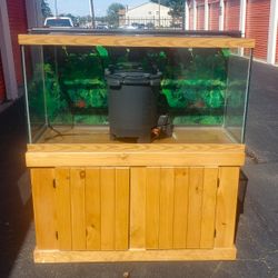 Beautiful 90 Gallon Aquarium Fish Tank Complete Setup 