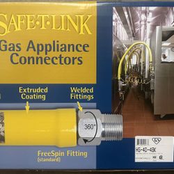 Commercial gas appliance connector