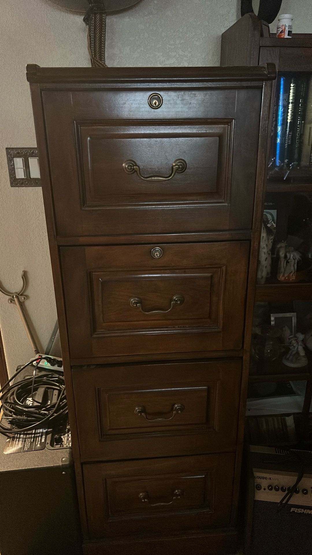 Four Drawer All Wood File Cabinet