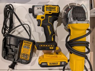 DeWalt impact driver and angle grinder