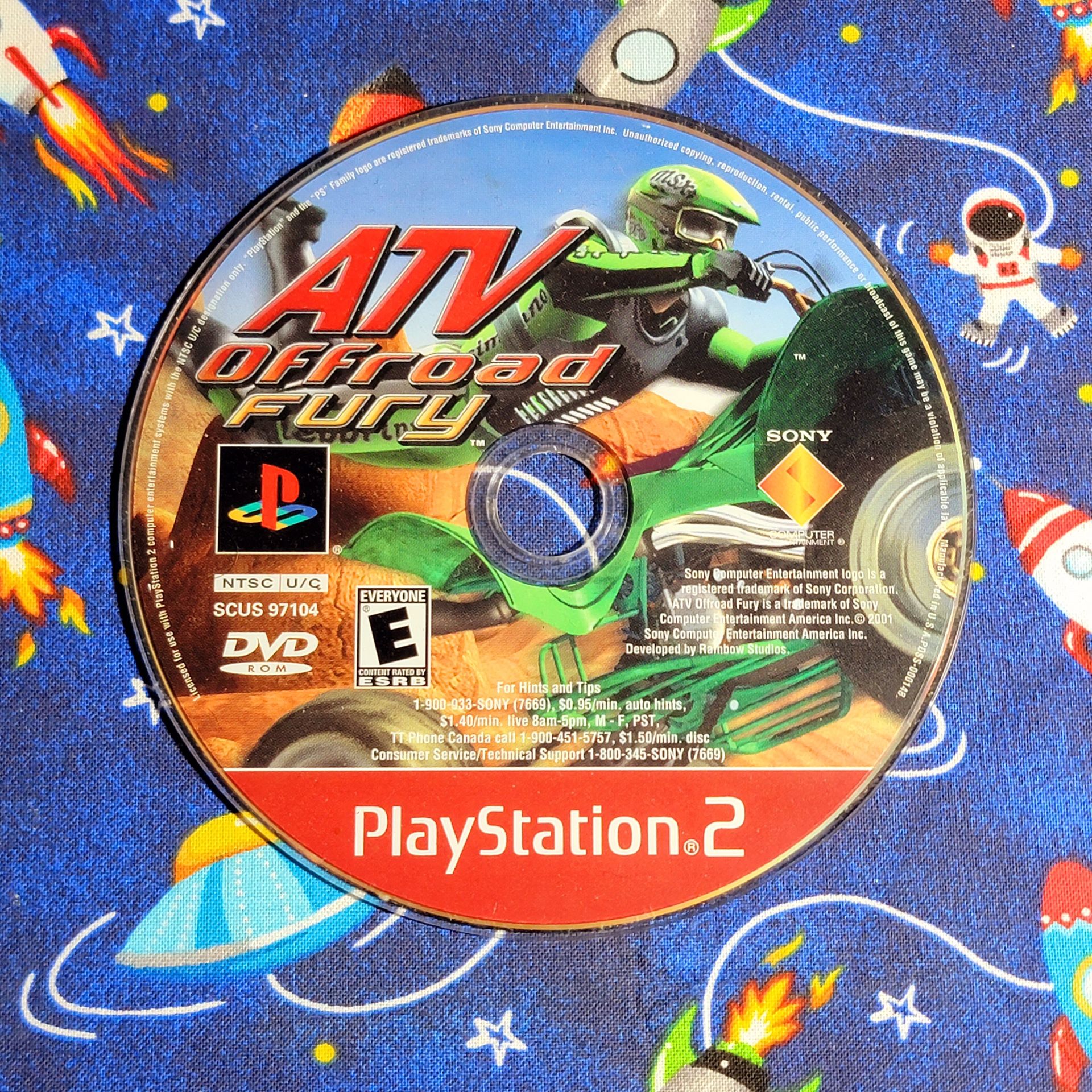 ATV Off-road Fury Sony PlayStation 2 PS2 Game Disc Only Tested