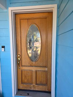 Solid Wood/Glass Front Door