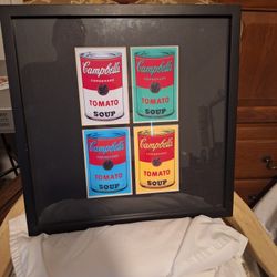 FRAMED ANDY WARHOL CAMPBELL’S PRINTS