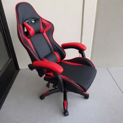 New In Box $80 Each Reclining Gaming Gamer Office Computer Ergonomic Chair Black Red or Blue Accent Racing Style Seat 