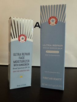 FAB ultra repair face moisturizer and ultra repair rescue barrier balm