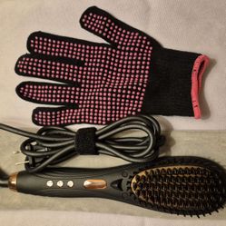 Like-new Hot Comb W/Heat Glove