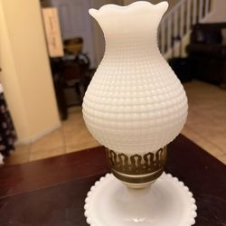 Vintage Milk Glass Table Lamp