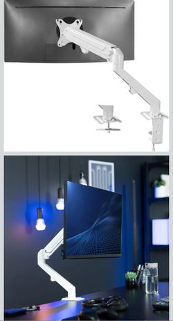 Single Monitor Arm (White) 17 To 27 Inch.