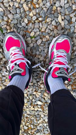 Pink men asics