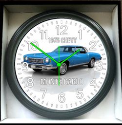 1975 Monte Carlo Glow In The Dark Wall Clock New!