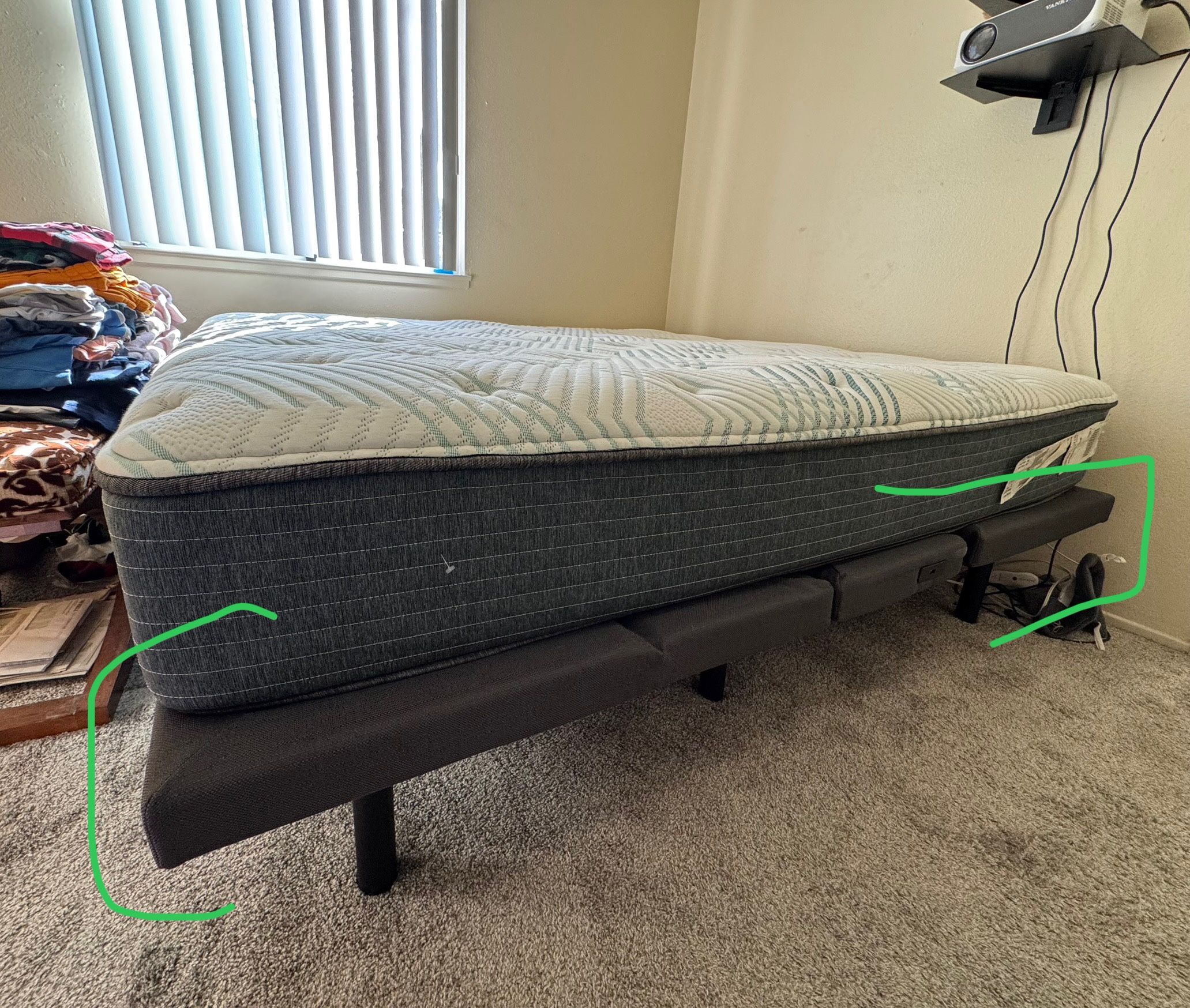King sized adjustable bed frame base