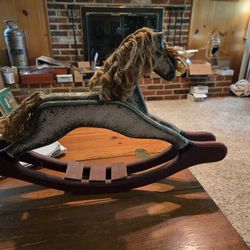 Primitive Folk Art Rocking Horse 