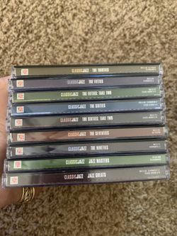 Classic Jazz CD collection. The 30’s, The 50’s, the 50’s take two, The 60’s, the 60’s take 2, the 70’s, The 90’s, Jazz masters, Jazz greats