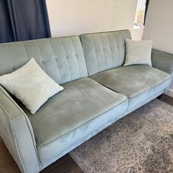 Couch - 82” Sea Green Velvet 