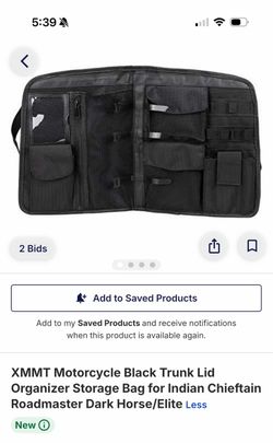 XMMT Motorcycle Trunk Lid Organizer Storage Bag