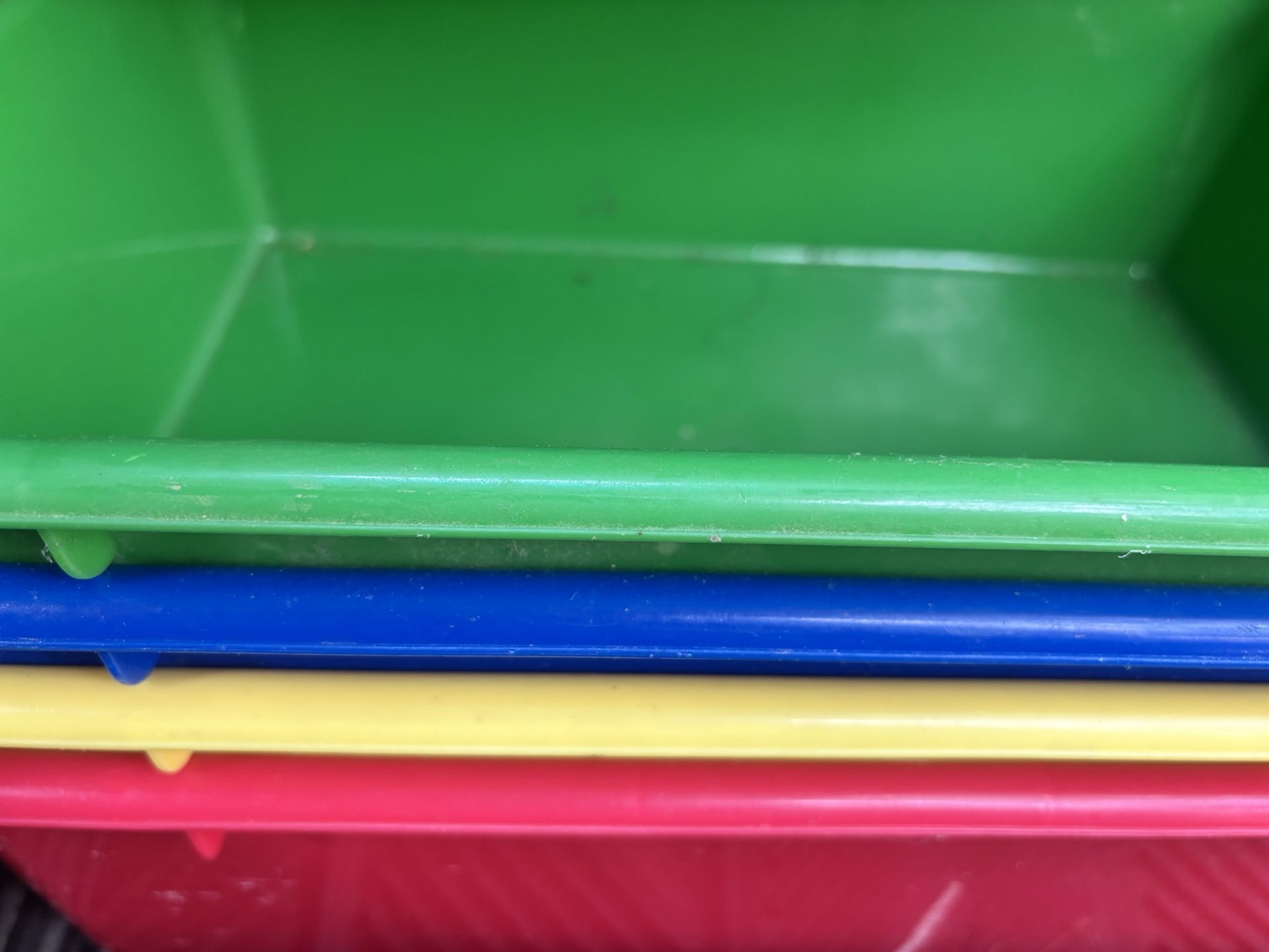 11 Colorful Storage Utility Tray Tote Bins
