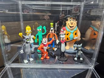 CARTOON TOYS VINTAGE COLLECTION IN DISPLAY CASE PRICE FIRM !!!